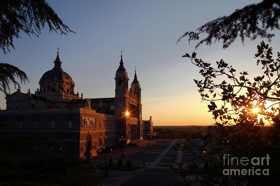 Almudena Cathedral at last light Madrid Spain Photograph by James Brunker