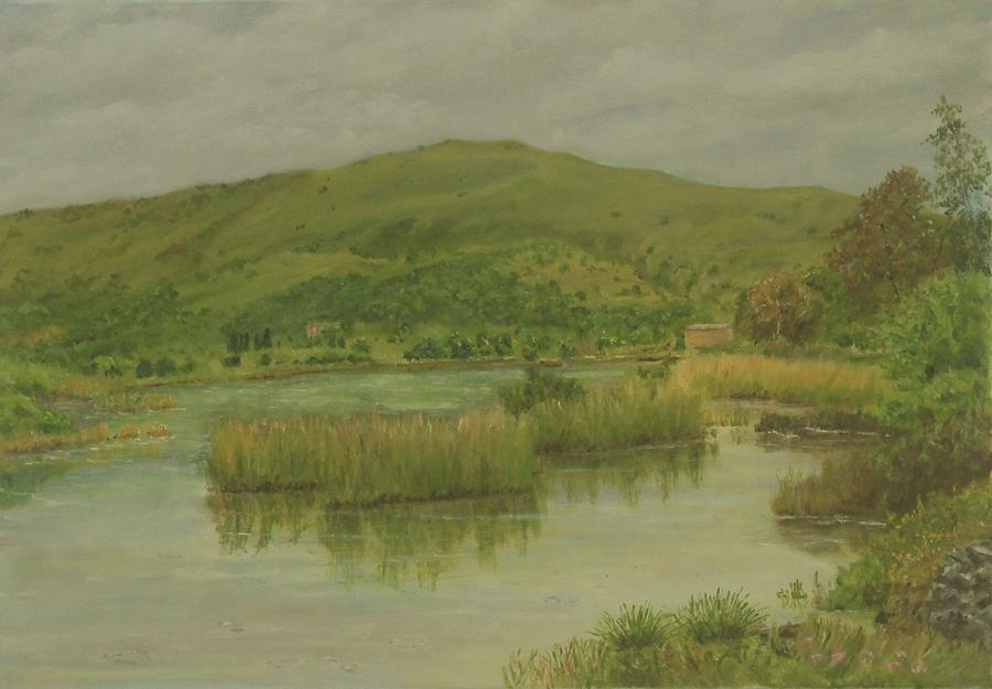 Almyros Lake Painting by David Capon