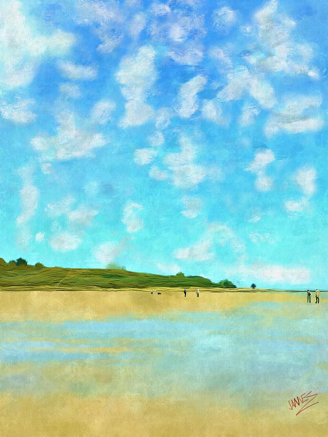 Alnmouth Beach Northumberland Painting by James Shepherd