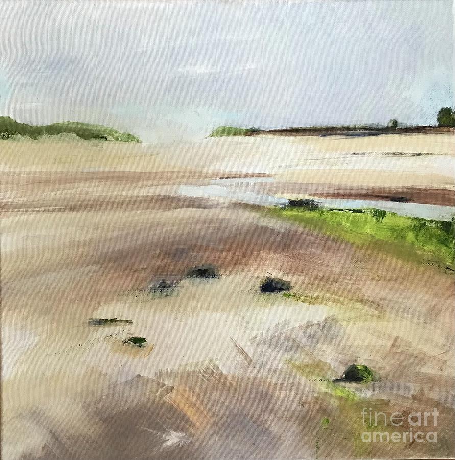 Beach Painting - Alnmouth Estuary by Sandra Haney