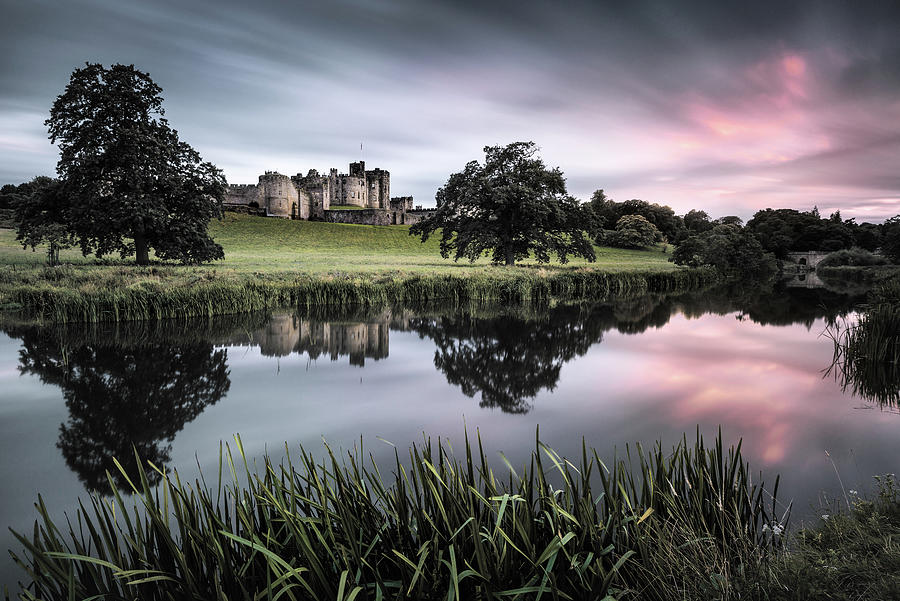 Castle Photograph - Alnwick Castle Sunset by Dave Bowman