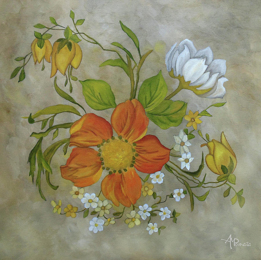 Flower Painting - Sylvan Posy by Angeles M Pomata