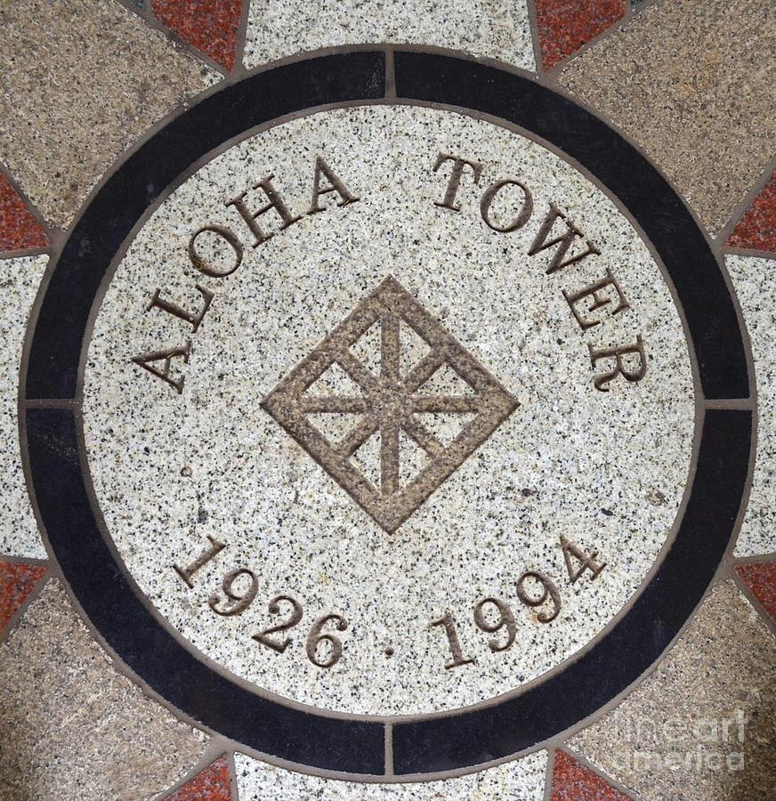 Aloha Tower Sign Photograph by Mary Deal