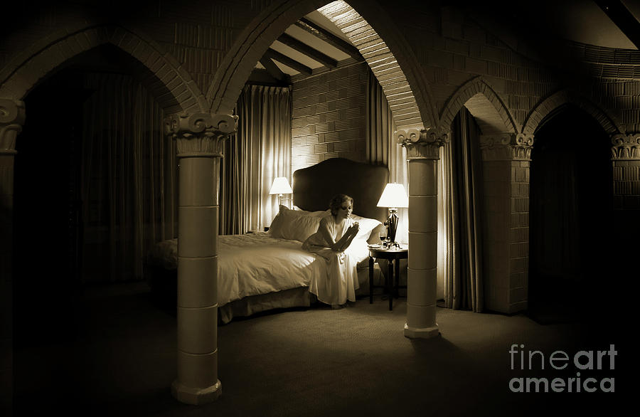 Alone in a Haunted Suite - Haunted by History - Mission Inn Photograph by Sad Hill - Bizarre Los Angeles Archive