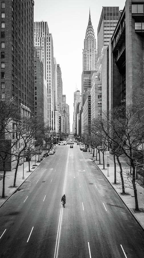 Alone in New York City Photograph by Peter Kolejak