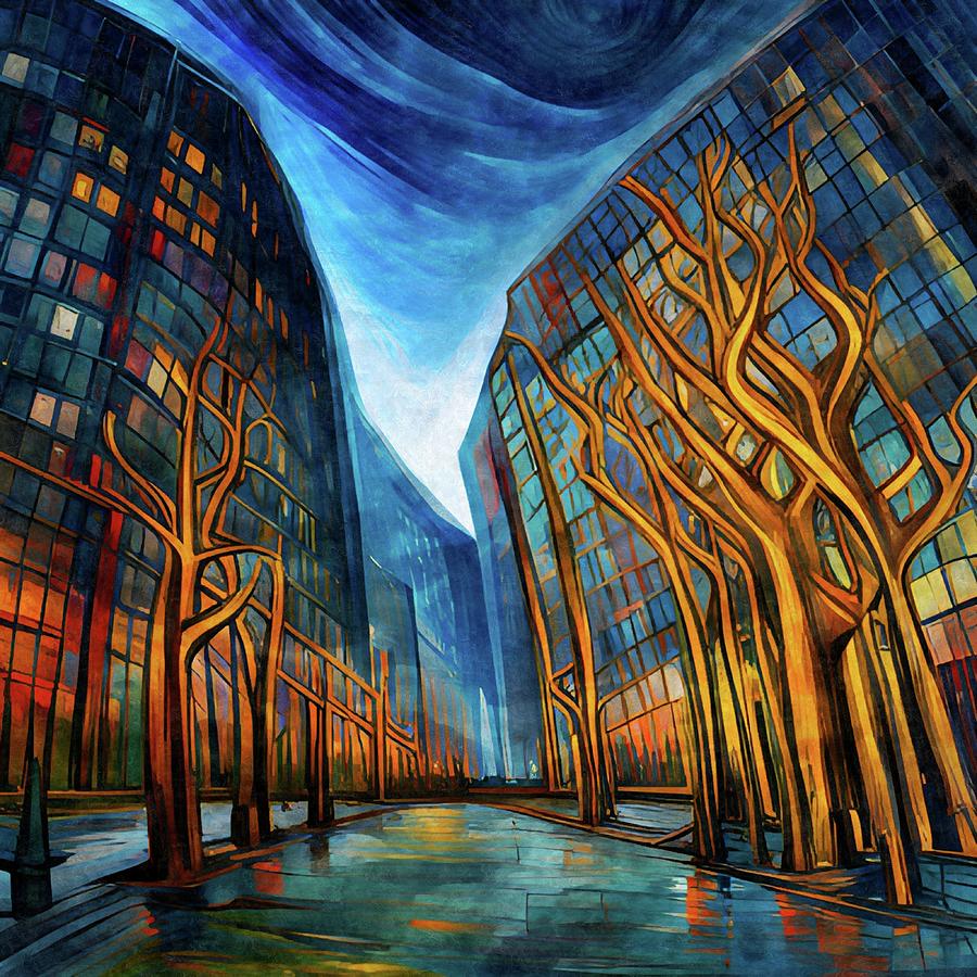Alone in the City Digital Art by Ally White