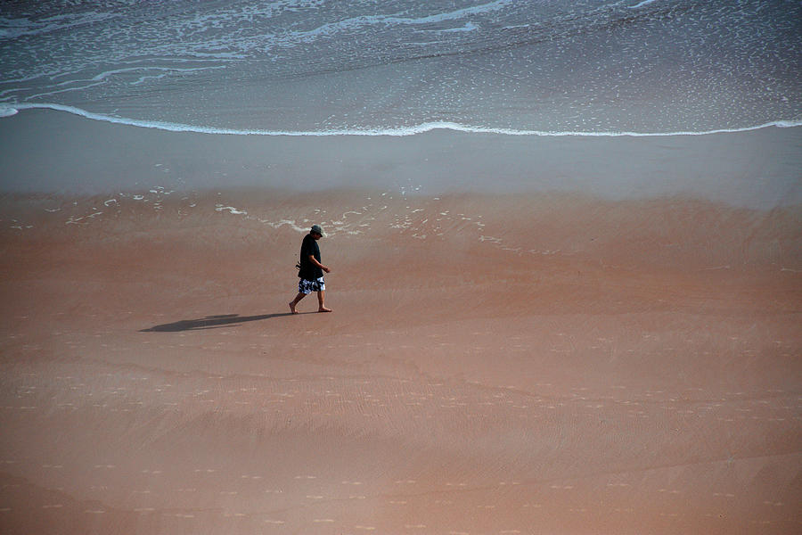 Alone on Daytona Beach  Photograph by Christopher Mercer