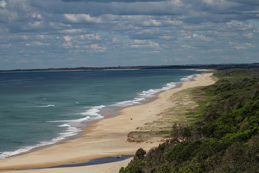 Beach Photograph - Alone on the Beach NSW by John Haldane