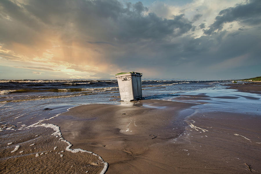 Alone With A Storm /Jurmala Beach Latvia  Photograph by Aleksandrs Drozdovs