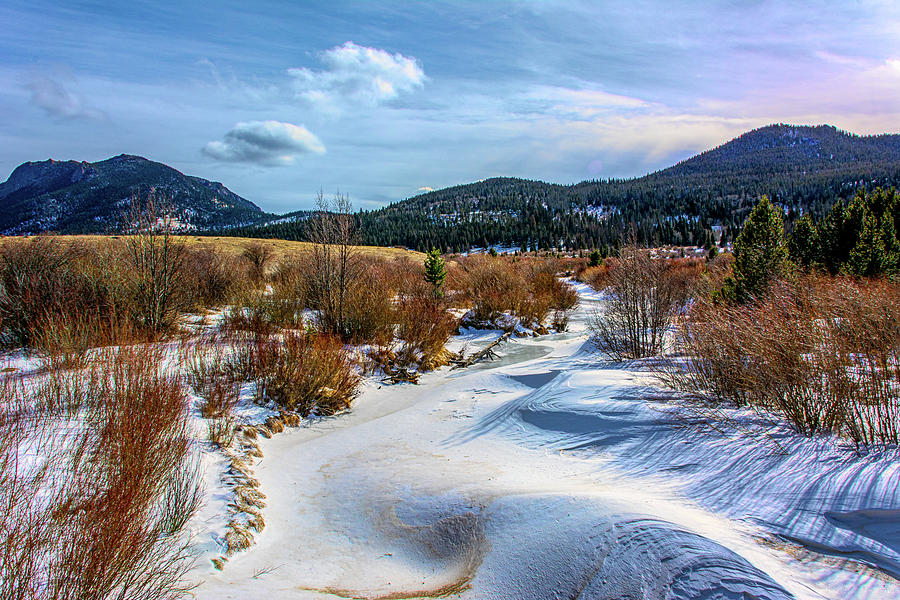 Along Fall River in Winter Photograph by Douglas Wielfaert