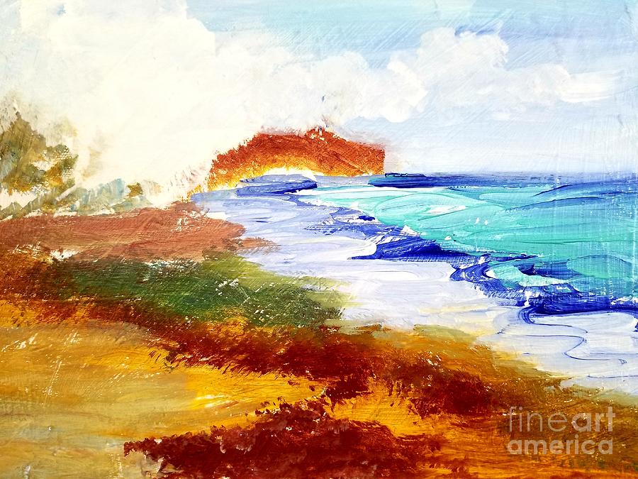 Along The Beach Painting