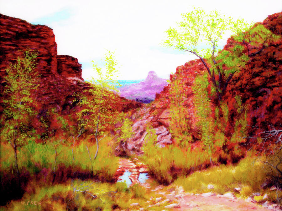 Along The Bright Angel Trail Painting by William Frew