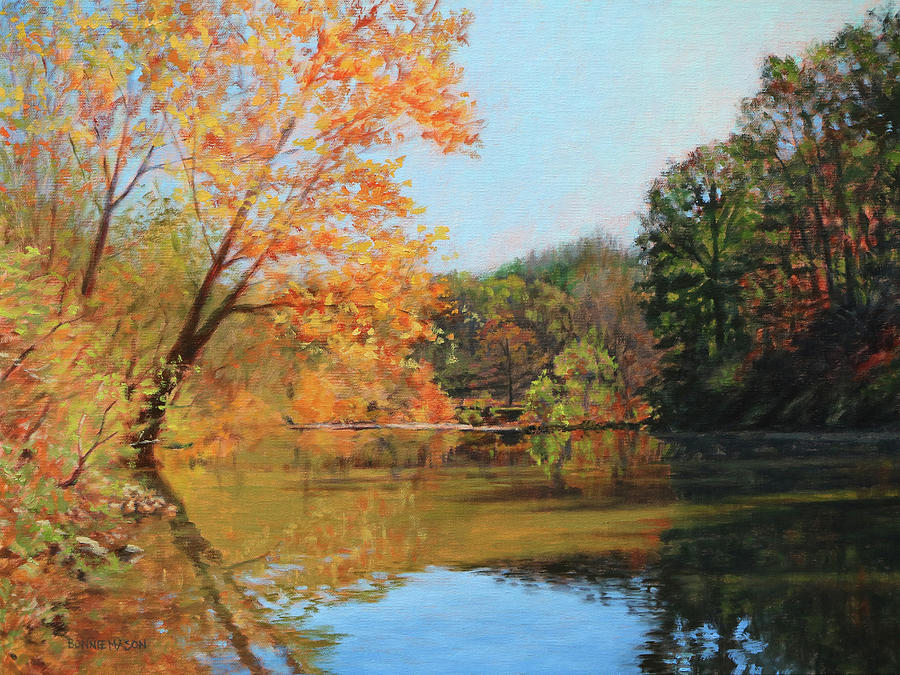 Along the Chessie Trail - In Lexington VA Painting by Bonnie Mason