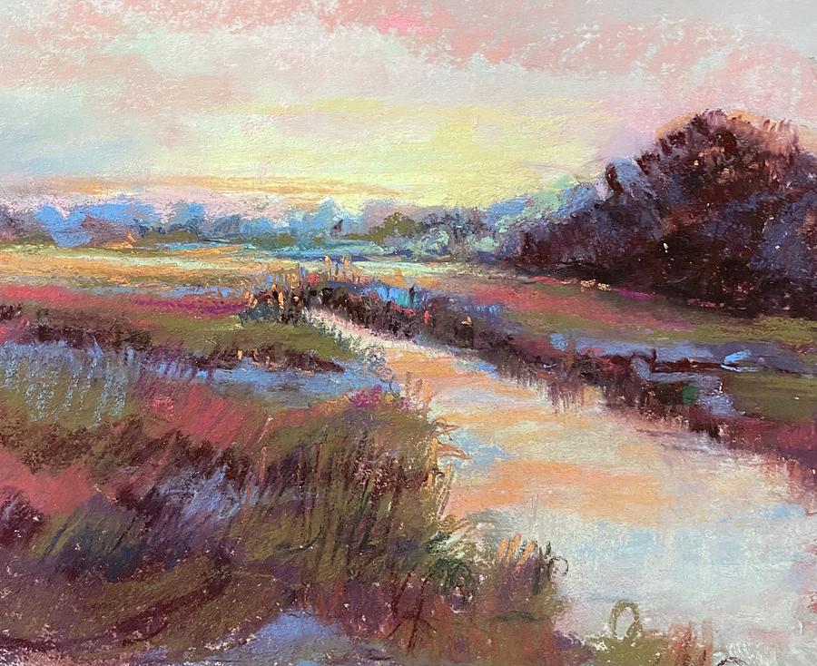 Along the creek Pastel by Janet Visser