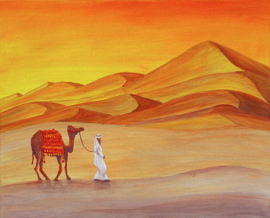 Along The Golden Dunes Painting by Iryna Goodall