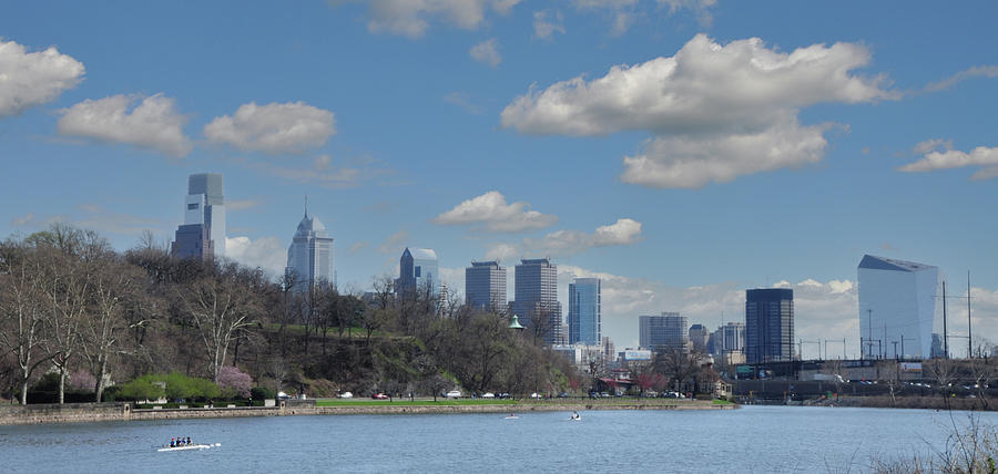 Along the River - Philadelphia Skyline Photograph by Bill Cannon