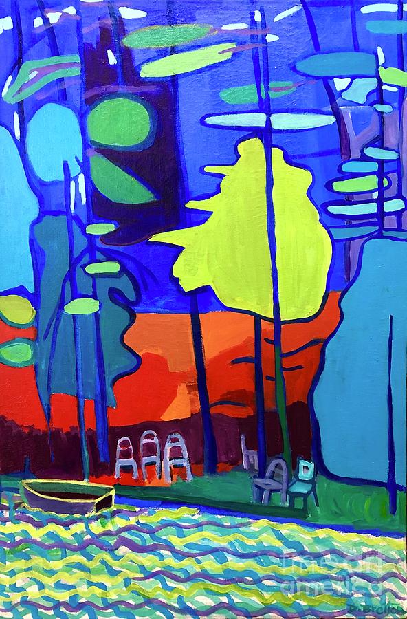 Along the Riverbank Painting by Debra Bretton Robinson