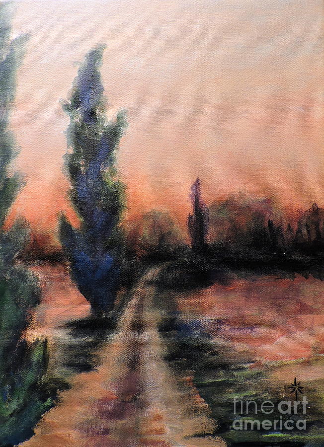 Along the road in Italy Painting by Jodie Marie Anne Richardson Traugott          aka jm-ART