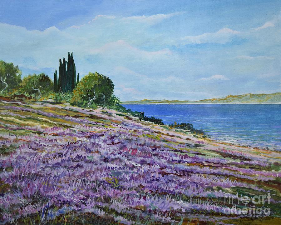 Along The Shore Painting by Sinisa Saratlic