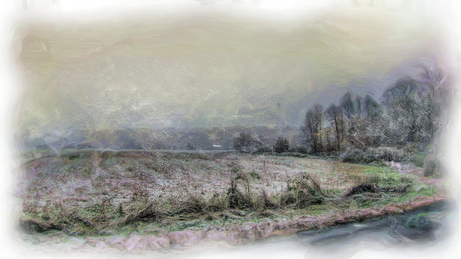 Slippery Along the Side of the Road  Digital Art by Cordia Murphy