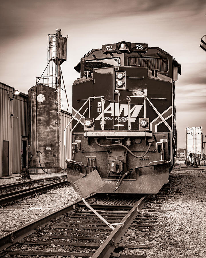 Along The Tracks Of The Arkansas And Missouri Railroad - Sepia Photograph by Gregory Ballos