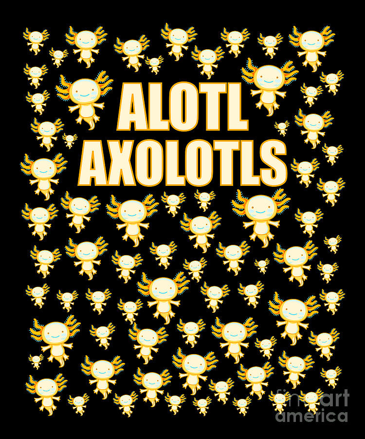 Alotl Axolotls A Lot Of Yellow Axolotls Cute Salamander Pets Digital