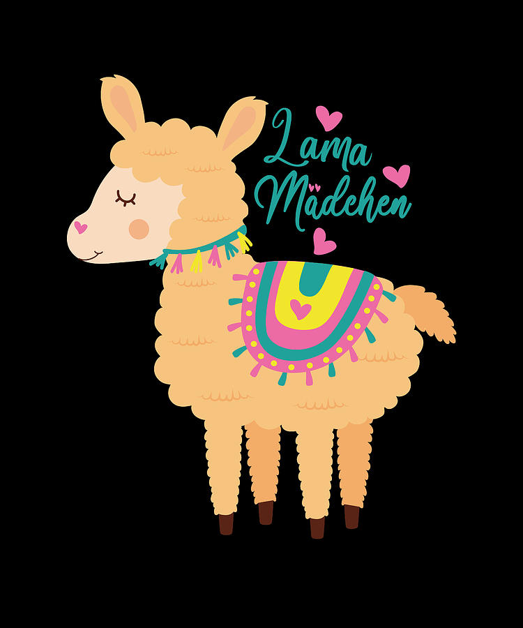 Cute Funny Just A Girl Who Loves Llamas Lama Digital Art by The