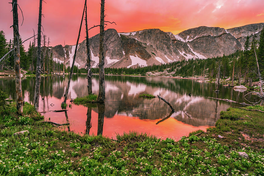 Mountain Photograph - Alpenglow at Mirror Lake by Steve Luther