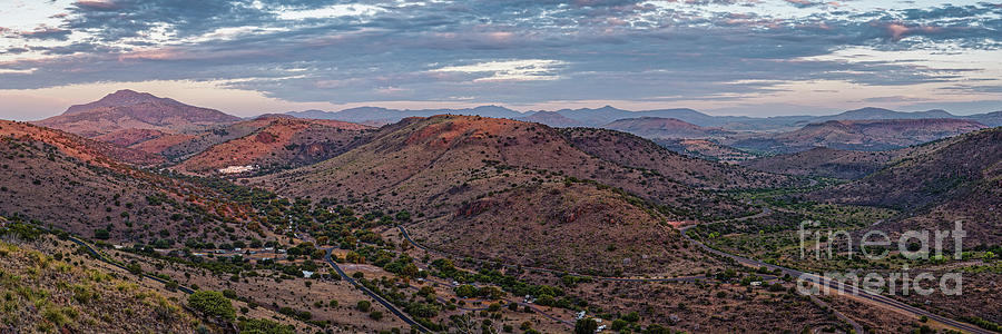 Alpenglow On Blue Mountain And Davis Mountains From Skyline Drive Trail Scenic Overlook - Fort Davis Photograph
