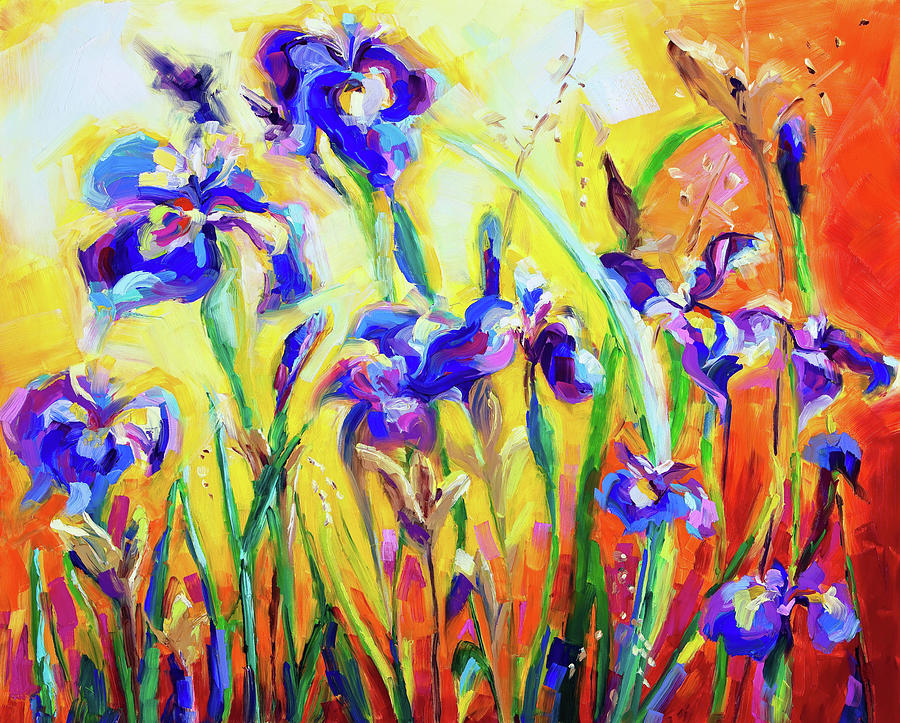 Iris Painting - Alpha and Omega by Talya Johnson
