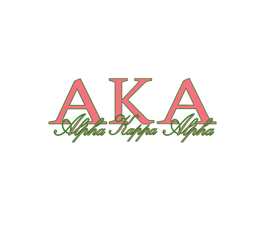Alpha Kappa Alpha Script Mixed Media by Fraternal Store - Pixels