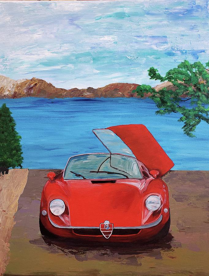 Alpha Romeo Painting by Gail Friedman