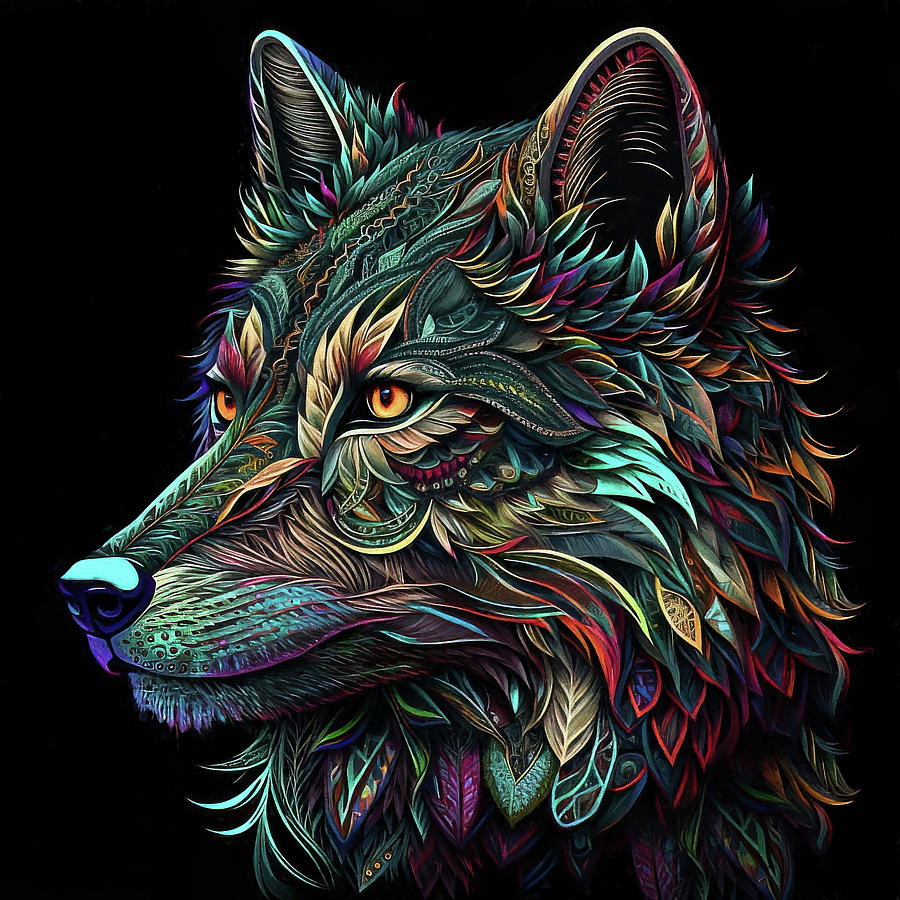 Alpha Wolf Digital Art by Peggy Collins