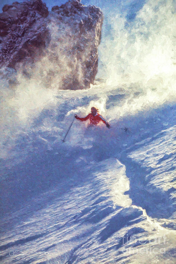 Ski Photograph - Alpine D-8 Chute by Vance Fox
