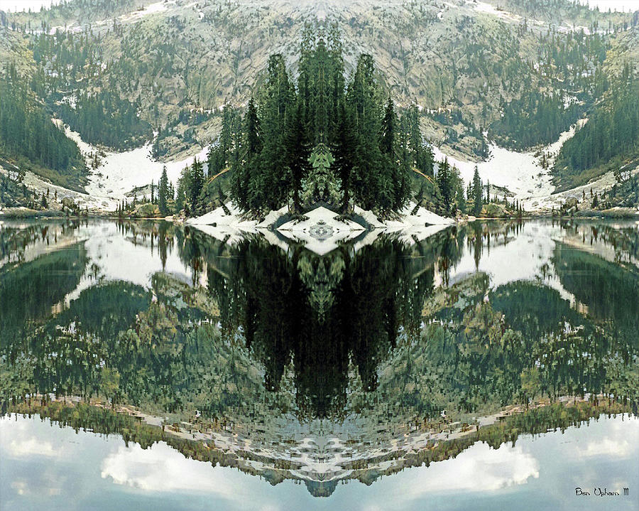 Alpine Lake Mirror #1 8x10 Format Photograph by Ben Upham III