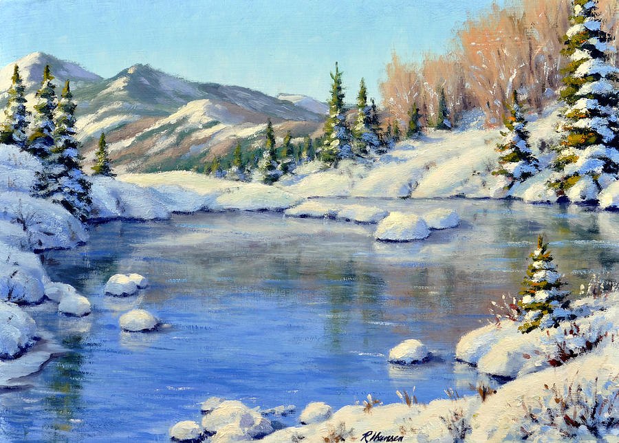 Alpine Lake Painting by Rick Hansen