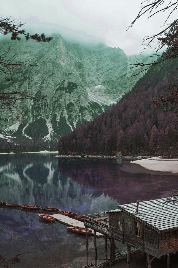 Alpine Lake - Surreal Art By Ahmet Asar Digital Art