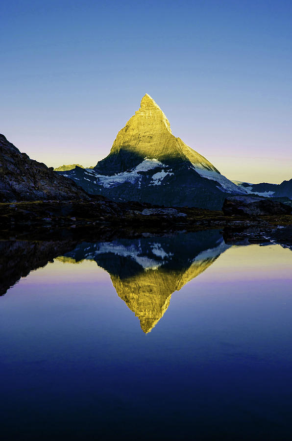 Alpine Peak Painting by Celestial Images