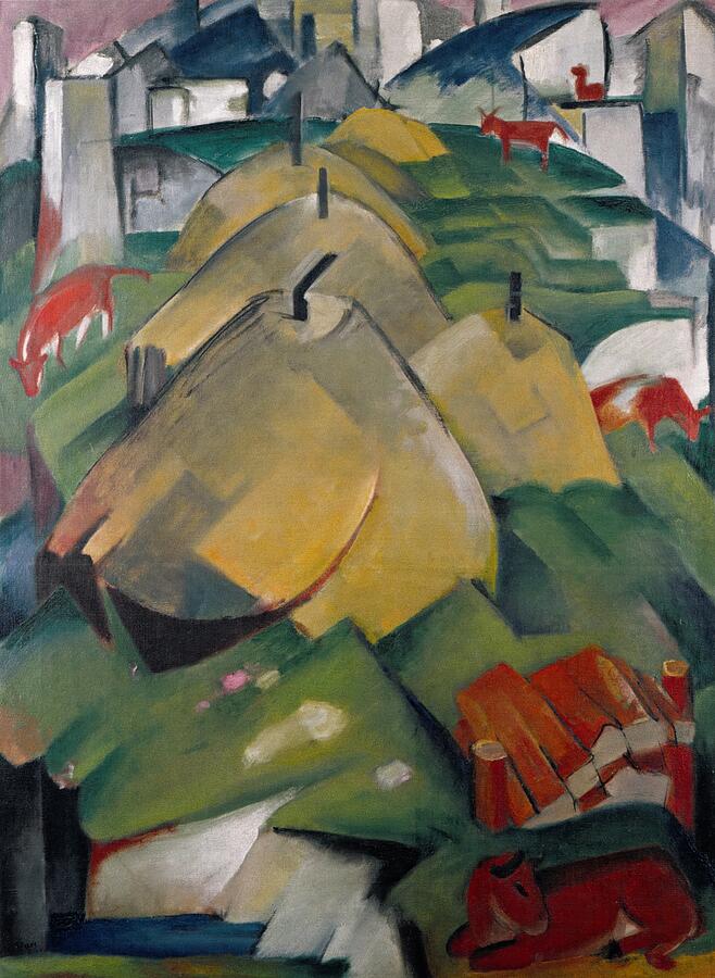 Alpine Scene - Franz Marc Digital Art by Samuel HUYNH Alpine Scene - Franz Marc Digital Art by Samuel HUYNH