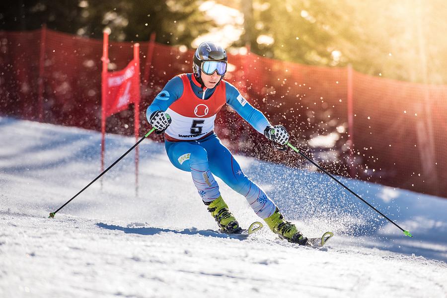 Alpine Skiing Giant Slalom Photograph by Simonkr