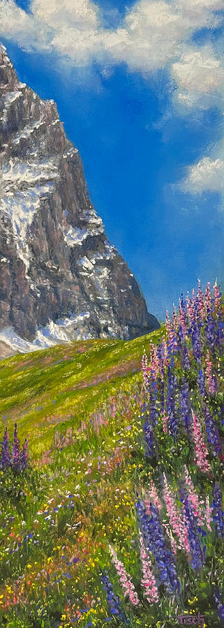 Alpine Wildflowers Pastel by Lee Tisch Bialczak