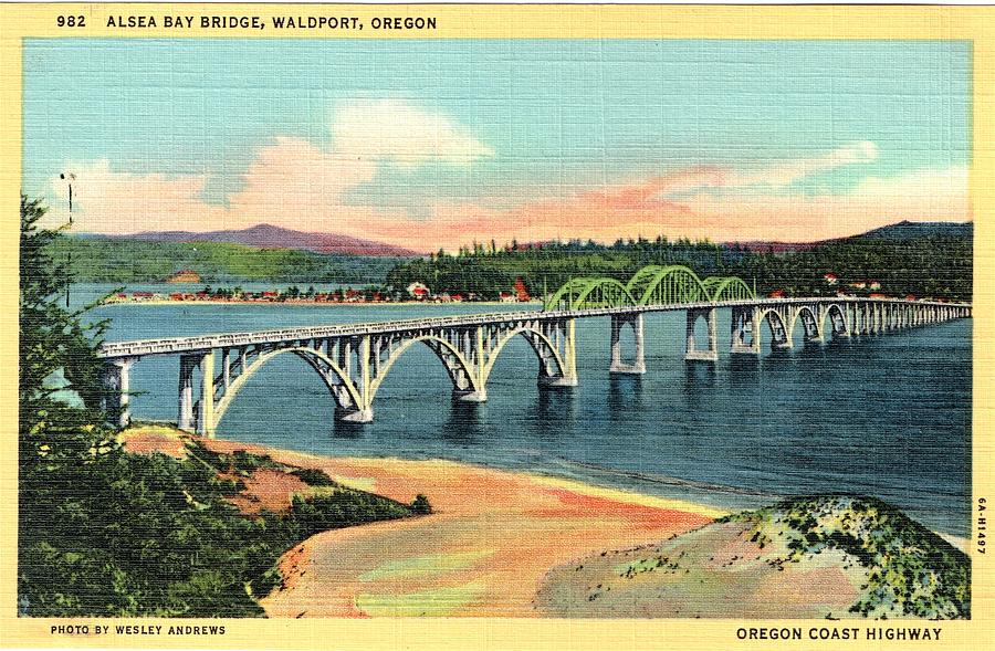 Alsea Bay Bridge Oregon Photograph by Mel Thompson