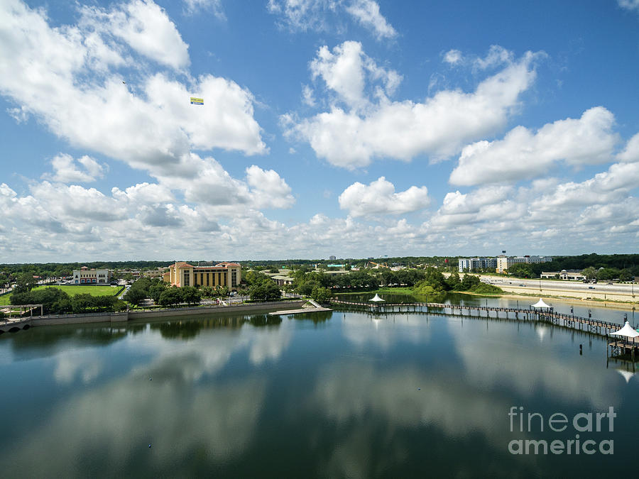 Altamonte Springs Florida Uptown Park on a summer morning Photograph by Timothy OLeary