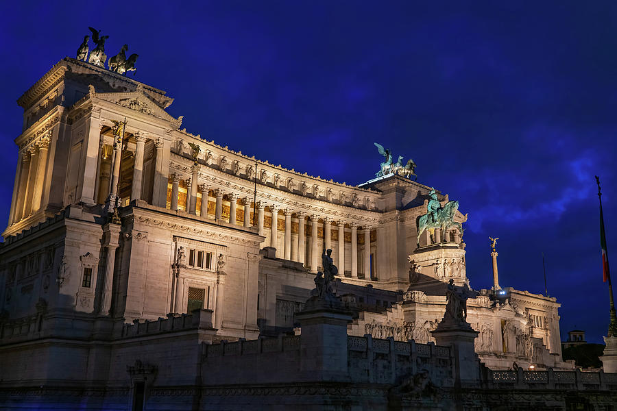 Altar Of The Fatherland By Night In Rome Photograph By Artur Bogacki   Altar Of The Fatherland By Night In Rome Artur Bogacki 