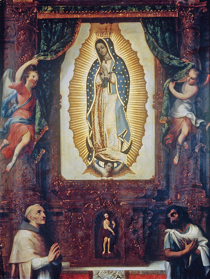 Altarpiece of the Virgin of Guadalupe Painting by Miguel Cabrera