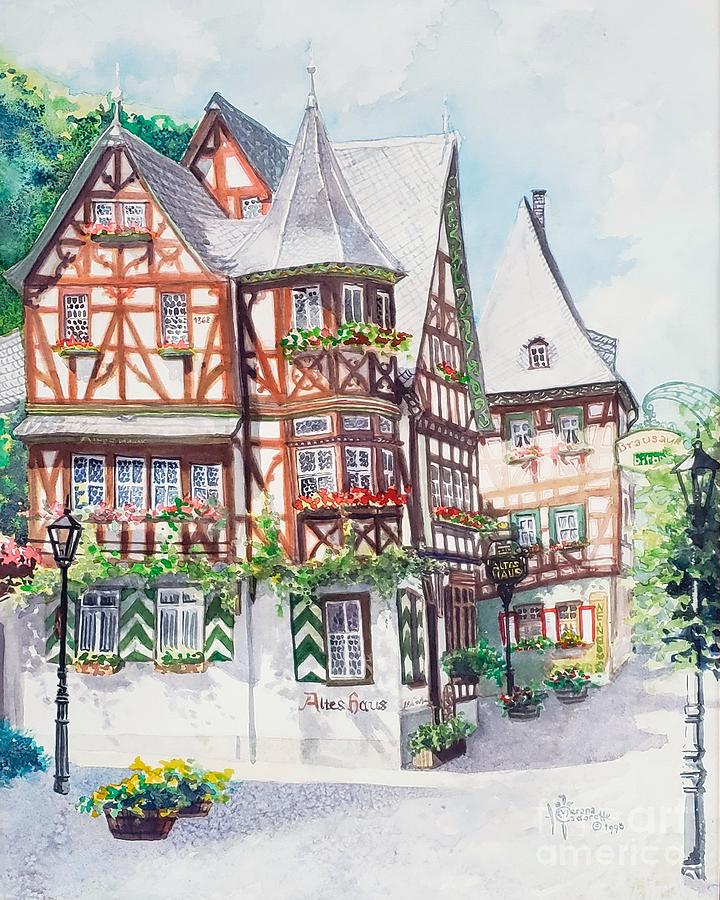 Altes Haus Painting by Merana Cadorette
