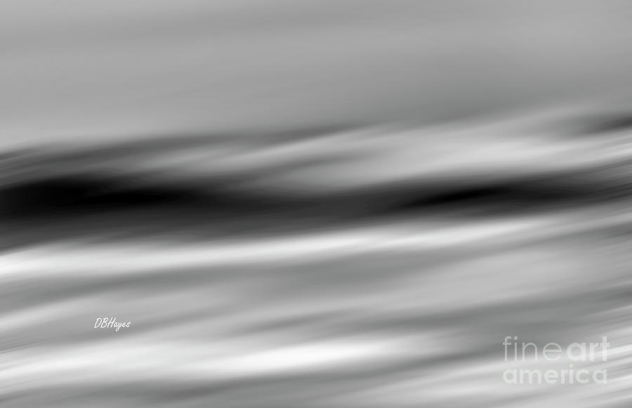 Altered Reality 29 - Black and White Raging Sea Impressionistic Art Photograph by DB Hayes