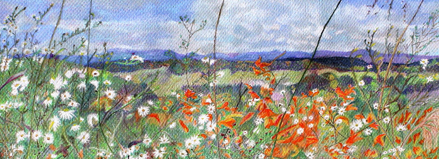 Alternate Crop of From Little Roundtop in the Fall Pastel by Kathy Crockett
