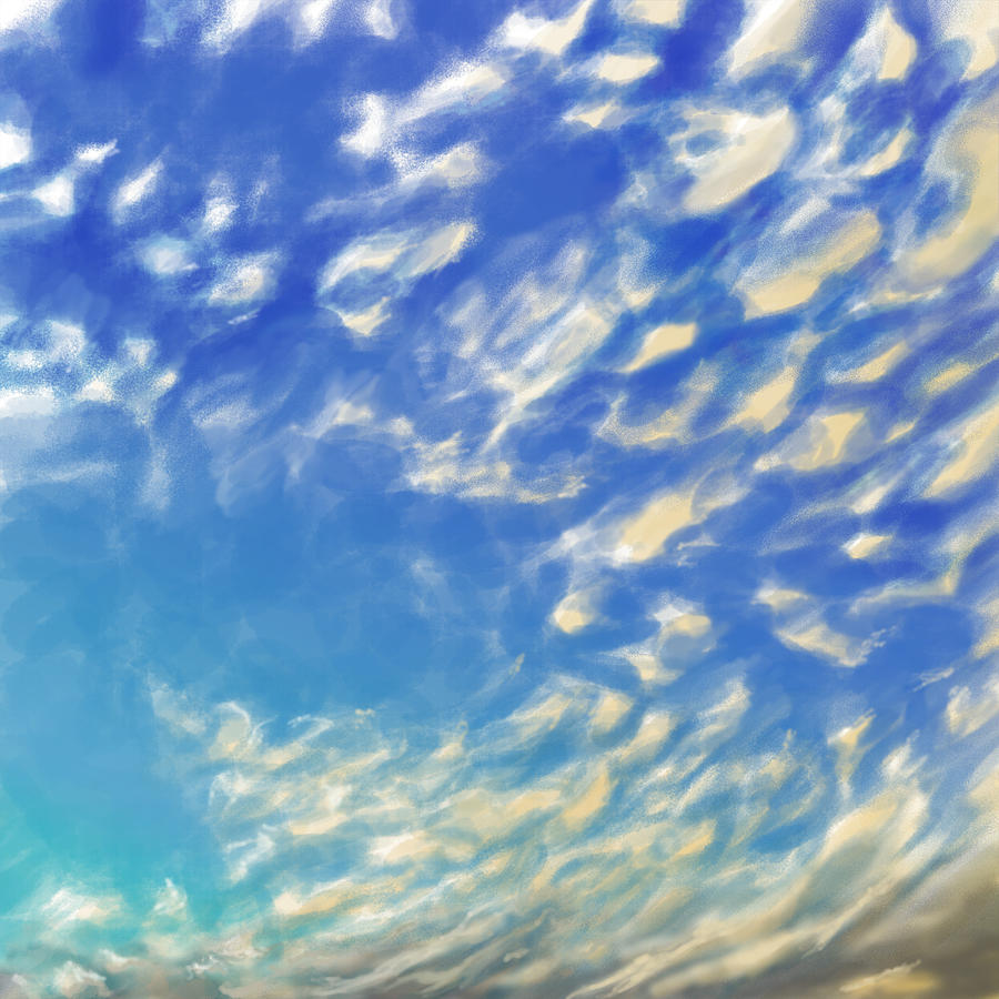 Altocumulus Clouds Digital Art by Shani O - Pixels