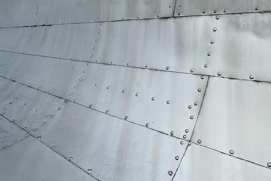 Aluminium Aircraft Skin Abstract       X1 Photograph by David Pyatt